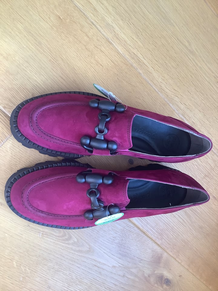 Paul Green Leder-Mokassins in Lila/ Schwarz günstig kaufen 39