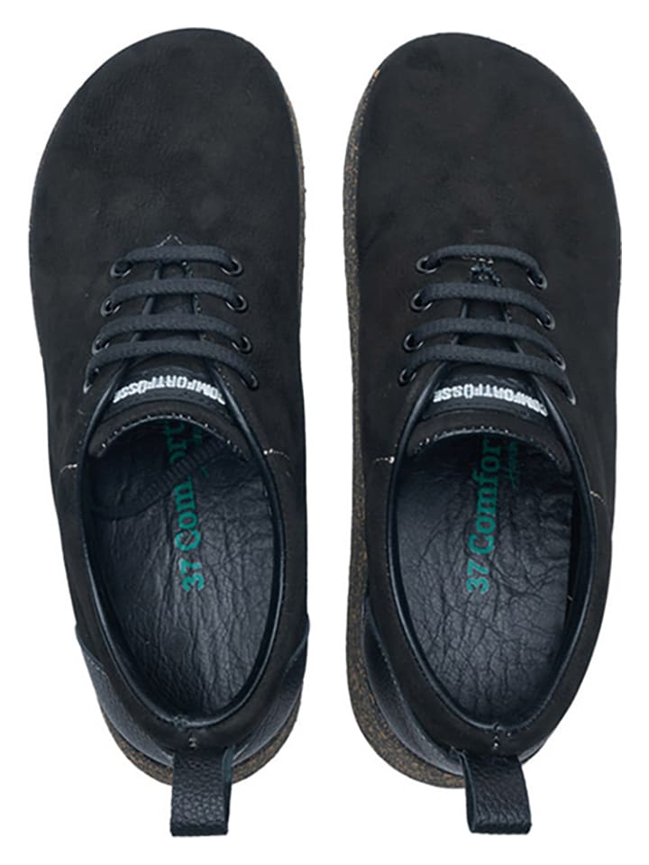 Comfortfusse Leder-Slipper in Schwarz günstig kaufen