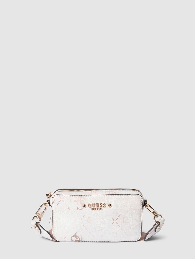 Crossbody Bag mit Label-Details Modell 'REA' in weiß