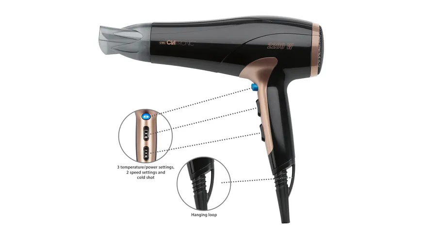 CLATRONIC Haartrockner 2200W Ionic HT3661