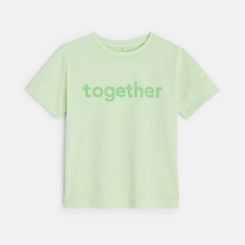 T-shirt vert CONFETTI pigments naturels mixte