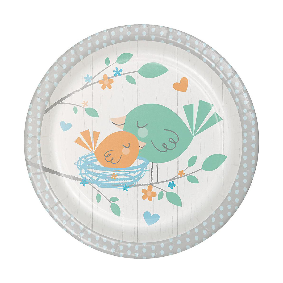 Papp-Partyteller Ø 17,8 cm Hello Baby Boy, 8 Stück