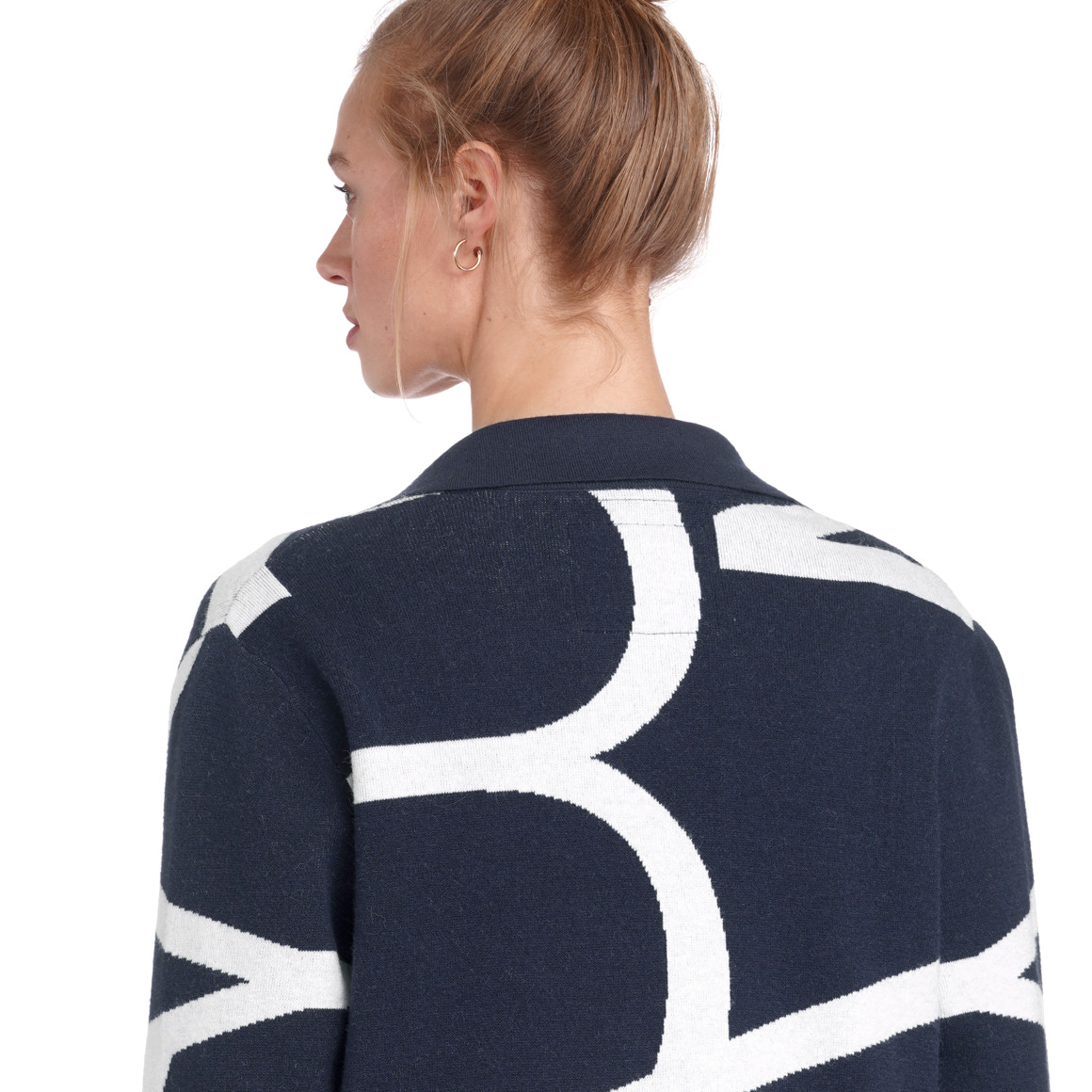 Damen Strickmantel mit Kragen
