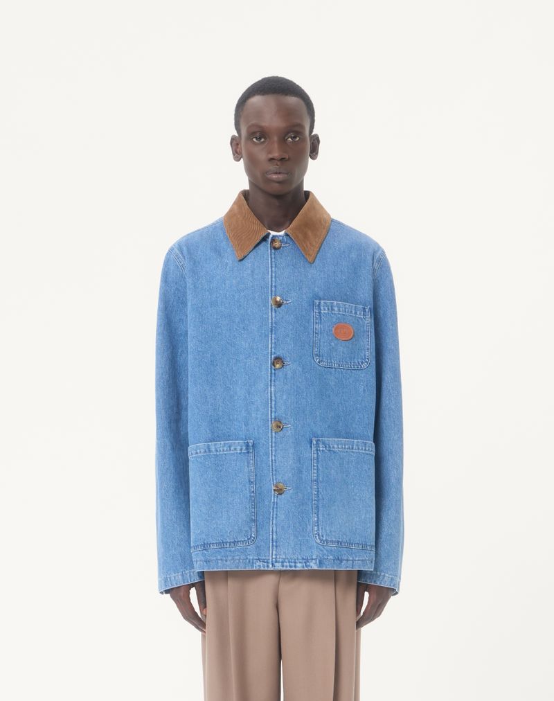 Valentino Denim skjortejakke med VLogo Patch