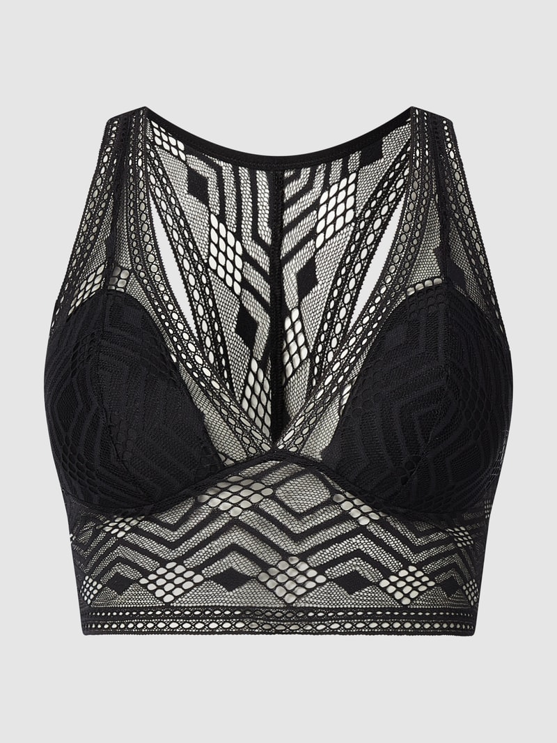 Bustier aus Spitze in schwarz