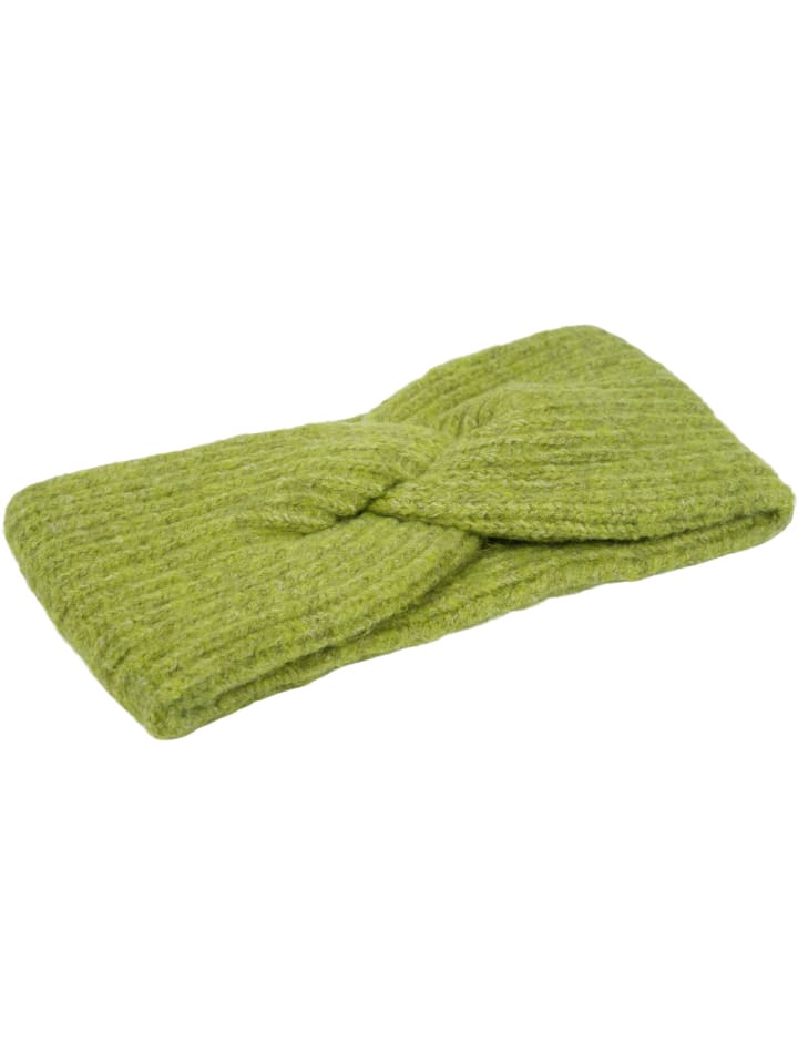 styleBREAKER Strick Stirnband mit Perlrippen Muster und Knoten in Limettengrün günstig kaufen onesize