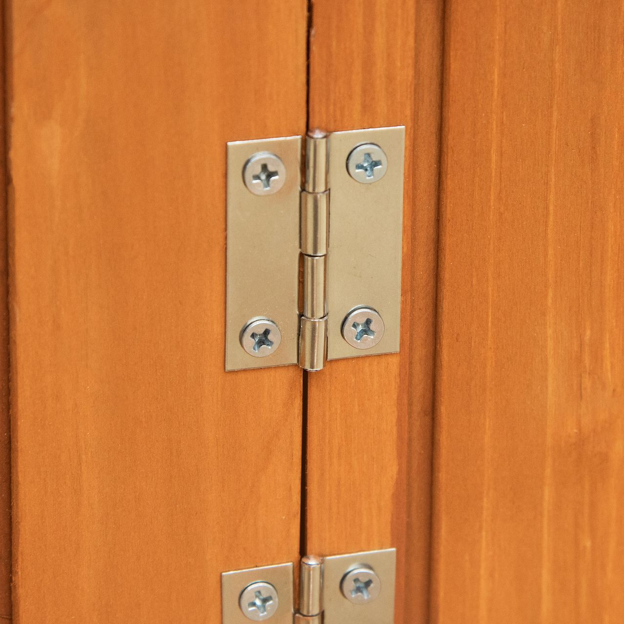 PawHut Kleintierstall Tannenholz Kleintierhaus mit Asphaltdach Kleintierkäfig mit Bodenwanne und Rampe Gehege Outdoor Indoor Orange 156 x 58 x 68 cm
