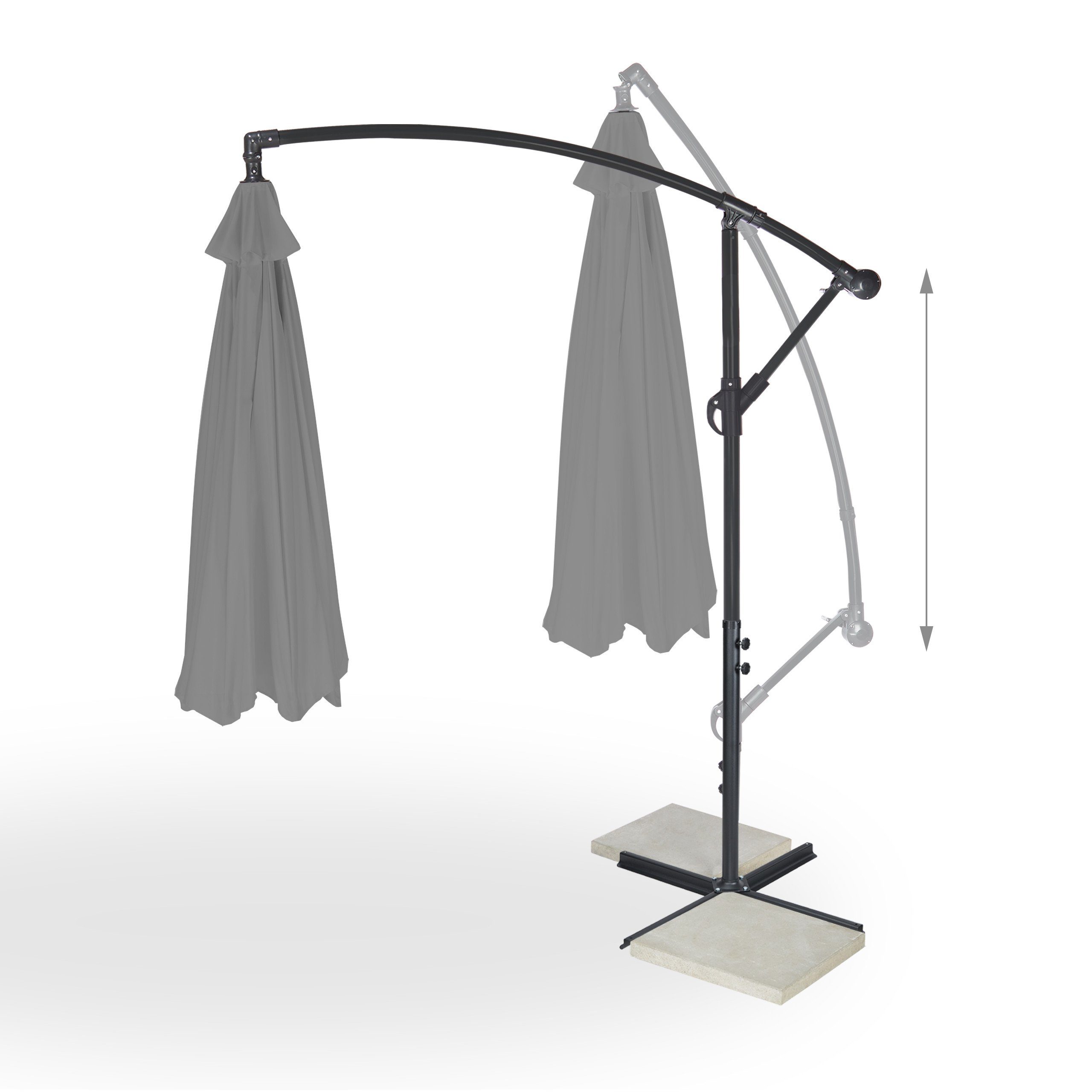 relaxdays Ampelschirm Ampelschirm D: 300 cm