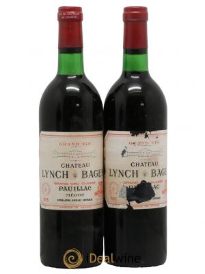 Château Lynch Bages 5ème Grand Cru Classé  1975 - Lot de 2 Bouteilles