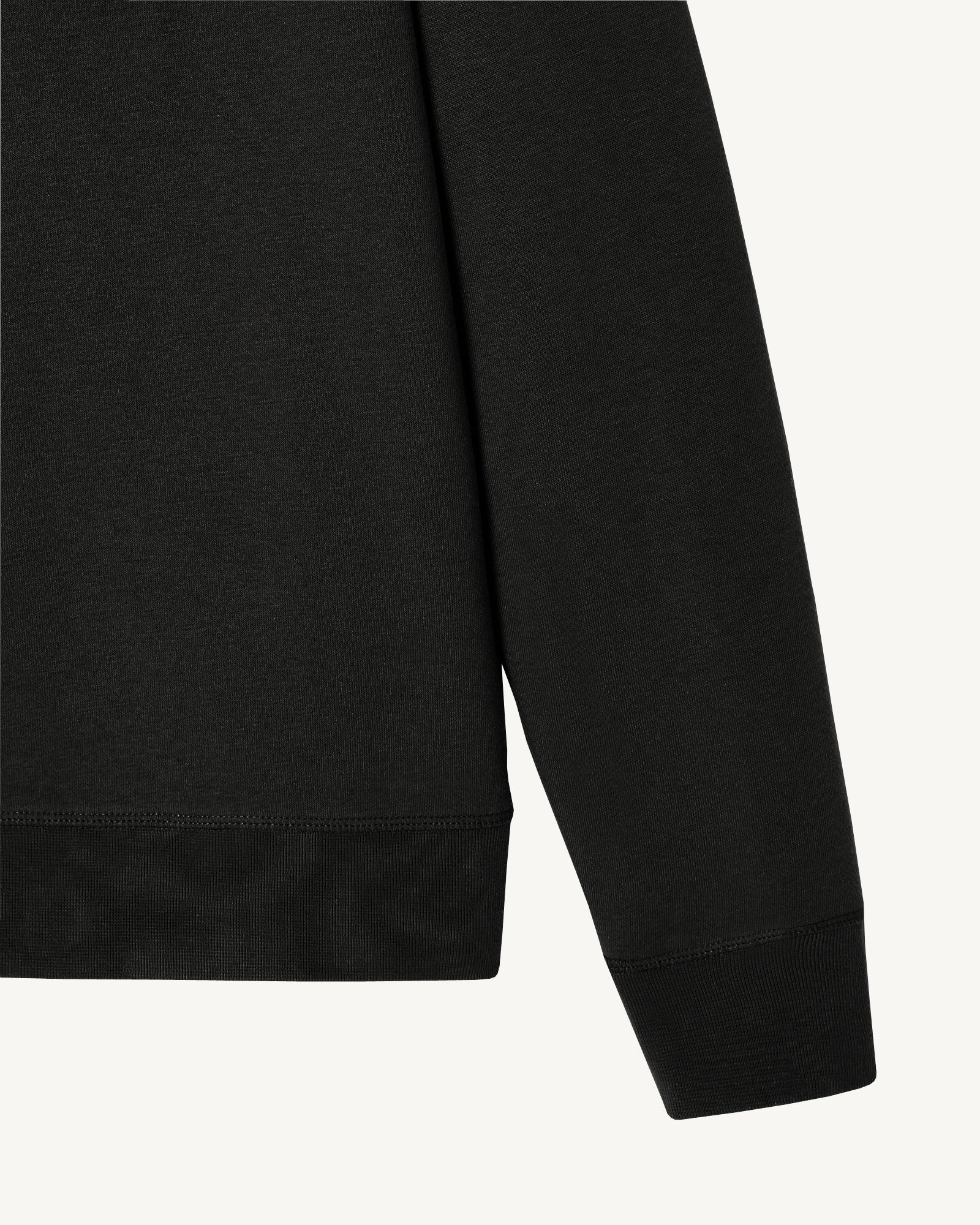 Sweat homme en coton biologique Noir Braga