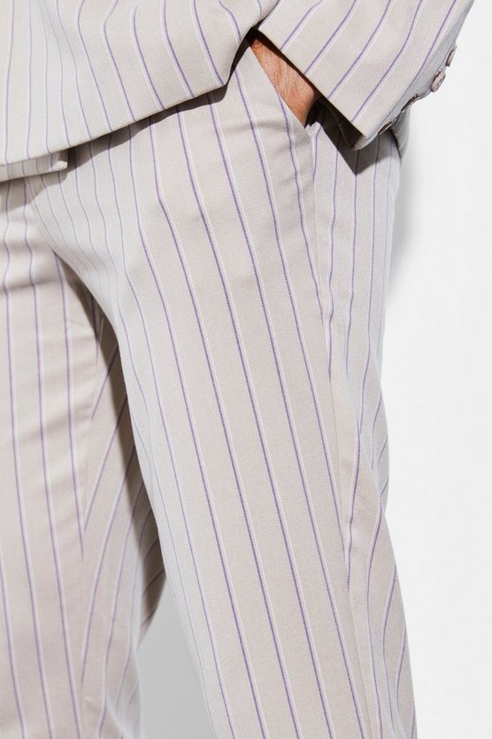 Gestreifte Slim-Fit Anzughose
