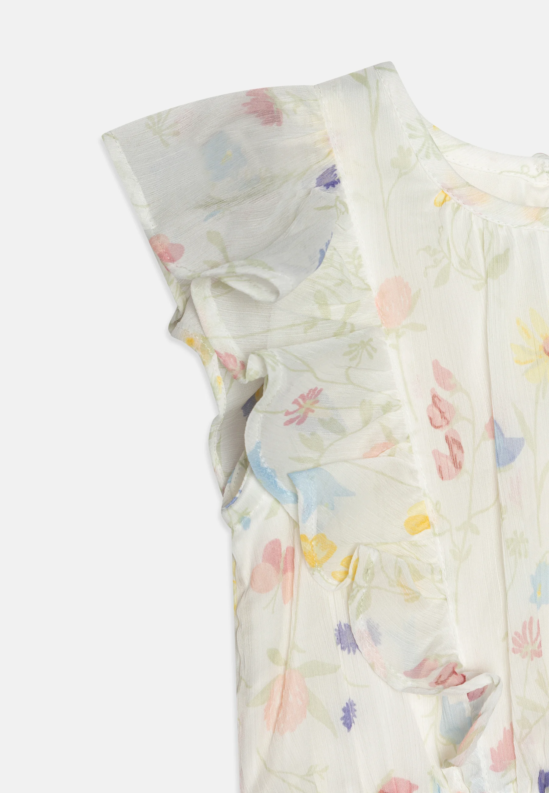Lindex VESTIDO MANGA CON VOLANTES - Vestido de verano