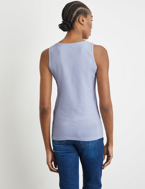 Basic Top aus nachhaltigem Baumwoll-Stretch