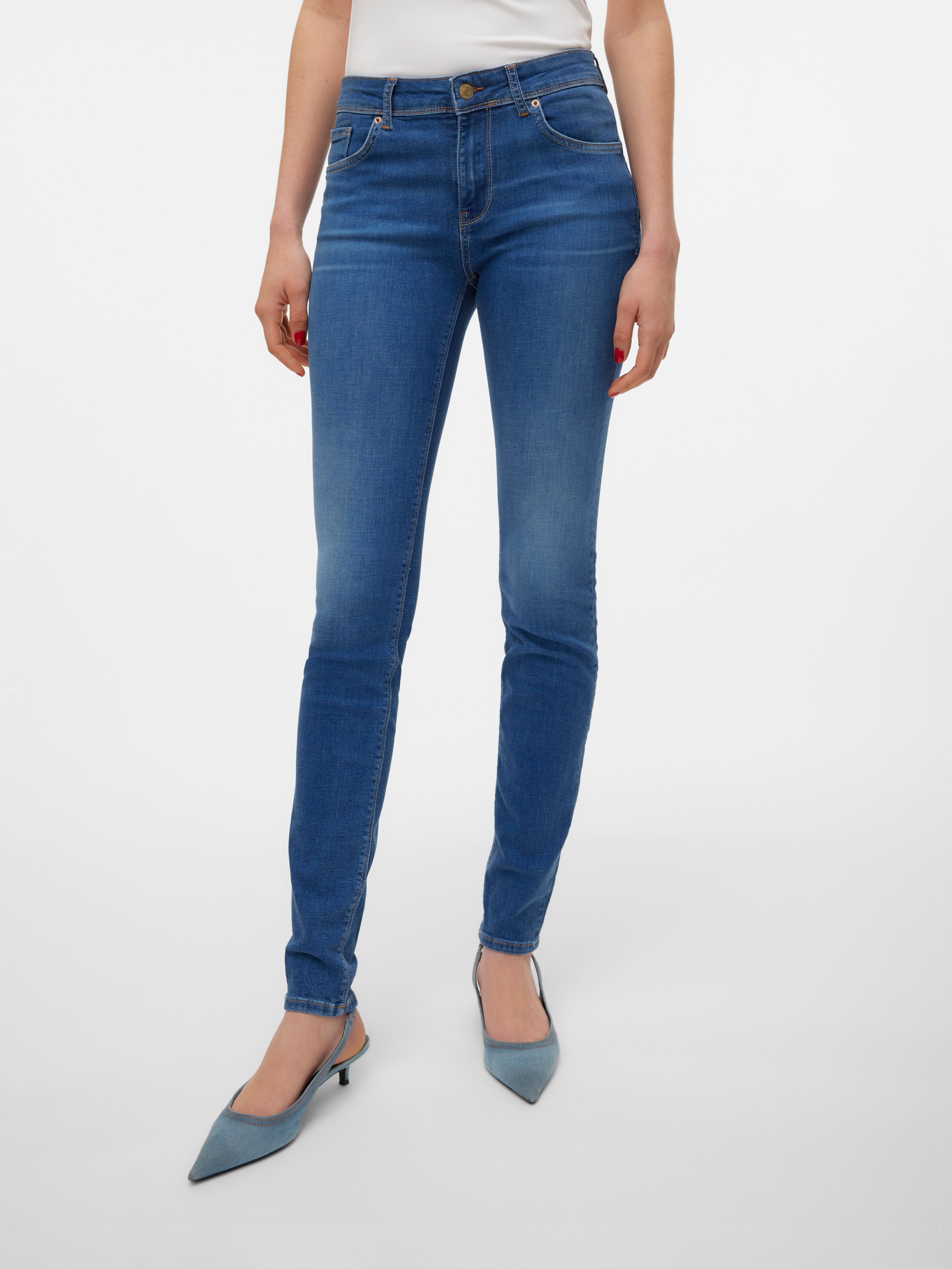 VMLUX Mid Rise Slim Fit Jeans