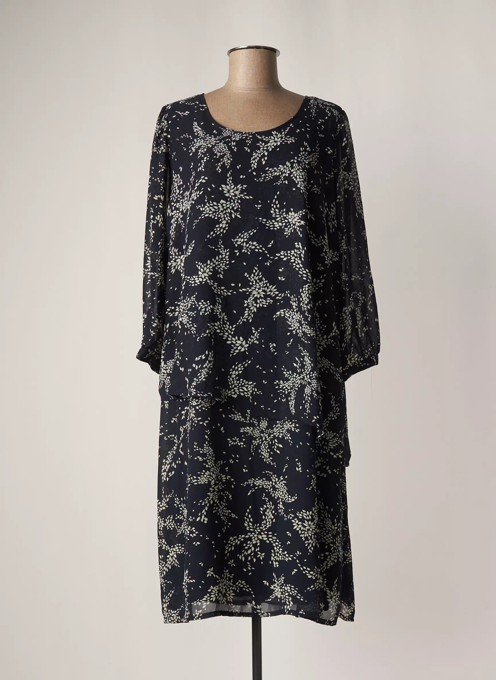 Signature Robes Mi Longues Femme couleur bleu