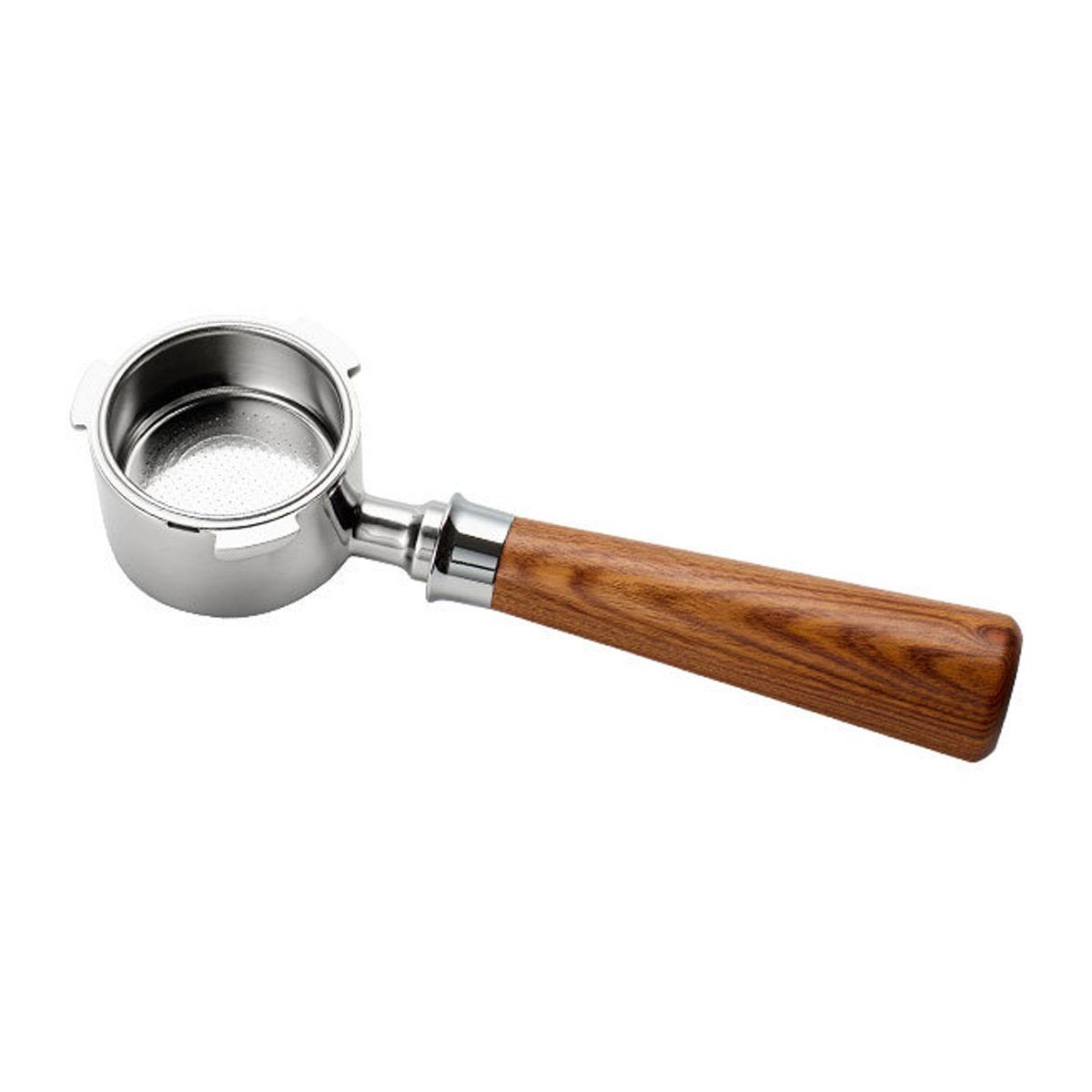 Hikeren Espressomaschine Bodenloser Kaffee Siebträger, mit Puck Screen, Holzgriff, 51/54MM, 54mm/51mm