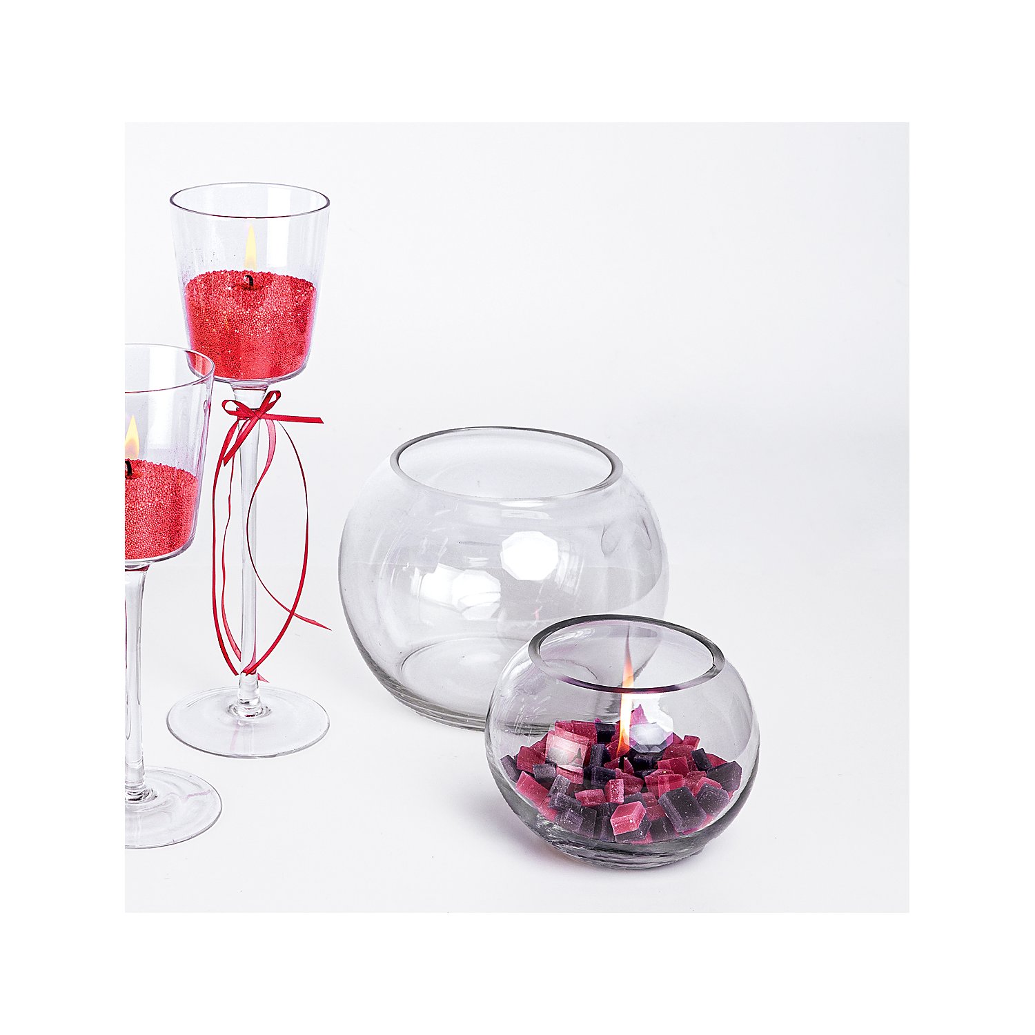 Glasgefäß, rund, 11 cm, 15 cm Ø