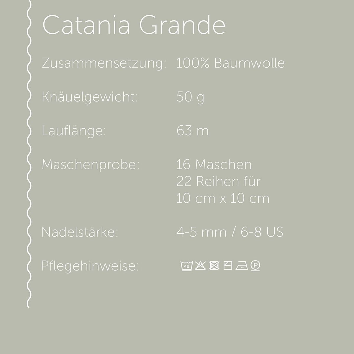 Handstrickgarne Catania Grande, 50g Linen