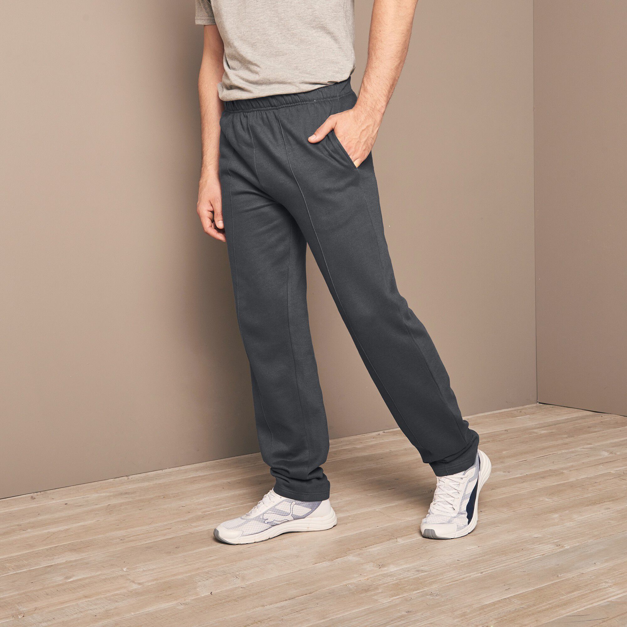 Pantalon loisirs molleton, bas droits
