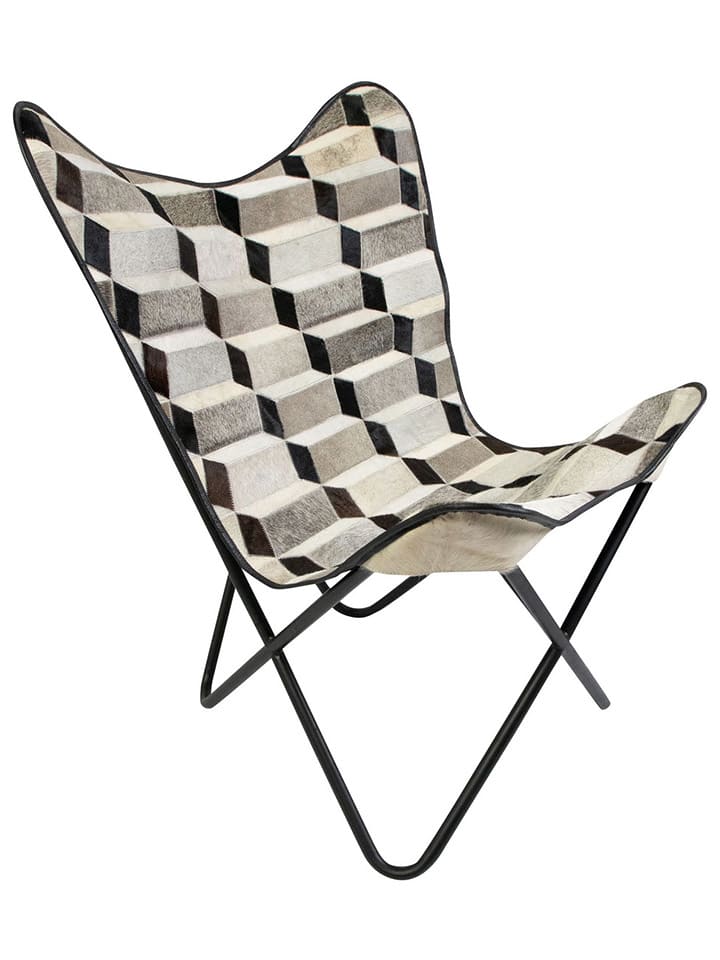 Mars & More Loungestuhl in Schwarz/ Creme/ Grau - (B)65 x (H)90 x (T)65 cm günstig kaufen onesize