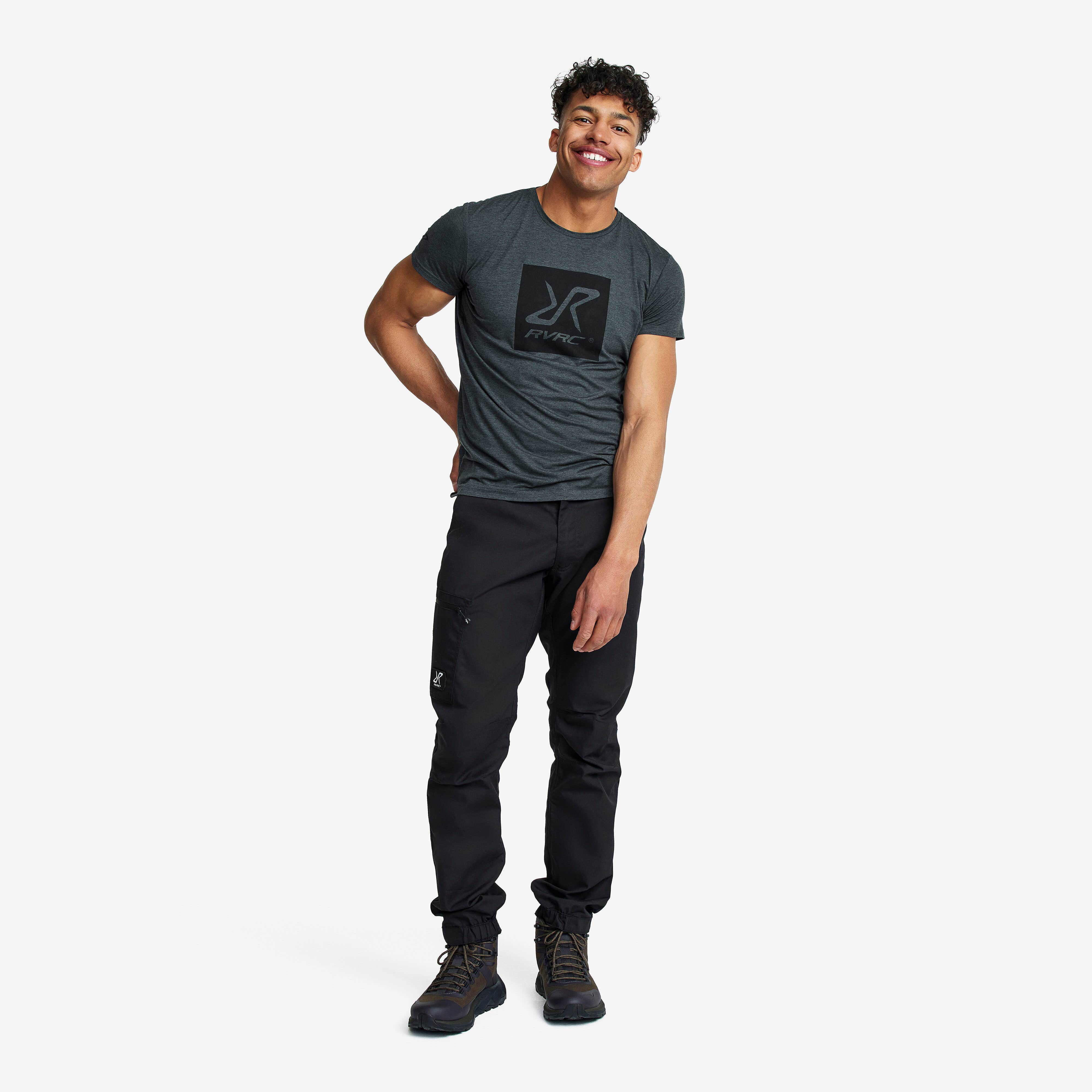 Vagabond Logo Tee Homme Anthracite Melange