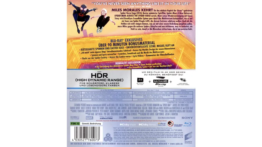 Spider-Man: Across the Spider-Verse  (4K Ultra HD) (+Blu-ray)