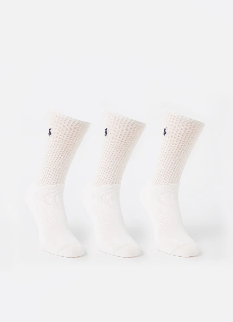 Șosete Ralph Lauren Crew, culoare uni, set de 3