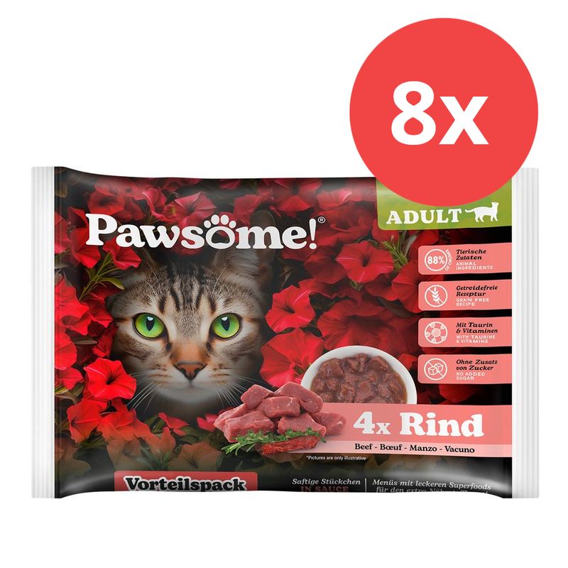 Sparpaket Pawsome Adult Cat 8 x 85 g zu TOP-Preisen