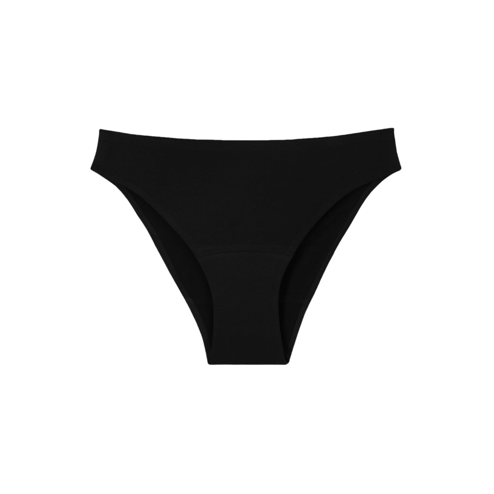 smoon lingerie Ados - Culotte menstruelle sans couture Flux moyen - NOIR