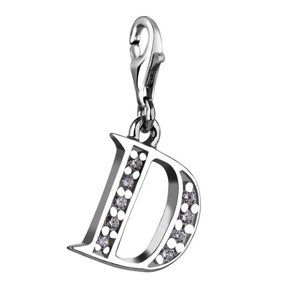 Nenalina Nenalina Amulette Charm lettre Pendentif individuel et personnalisé en argent 925 Pendentif
