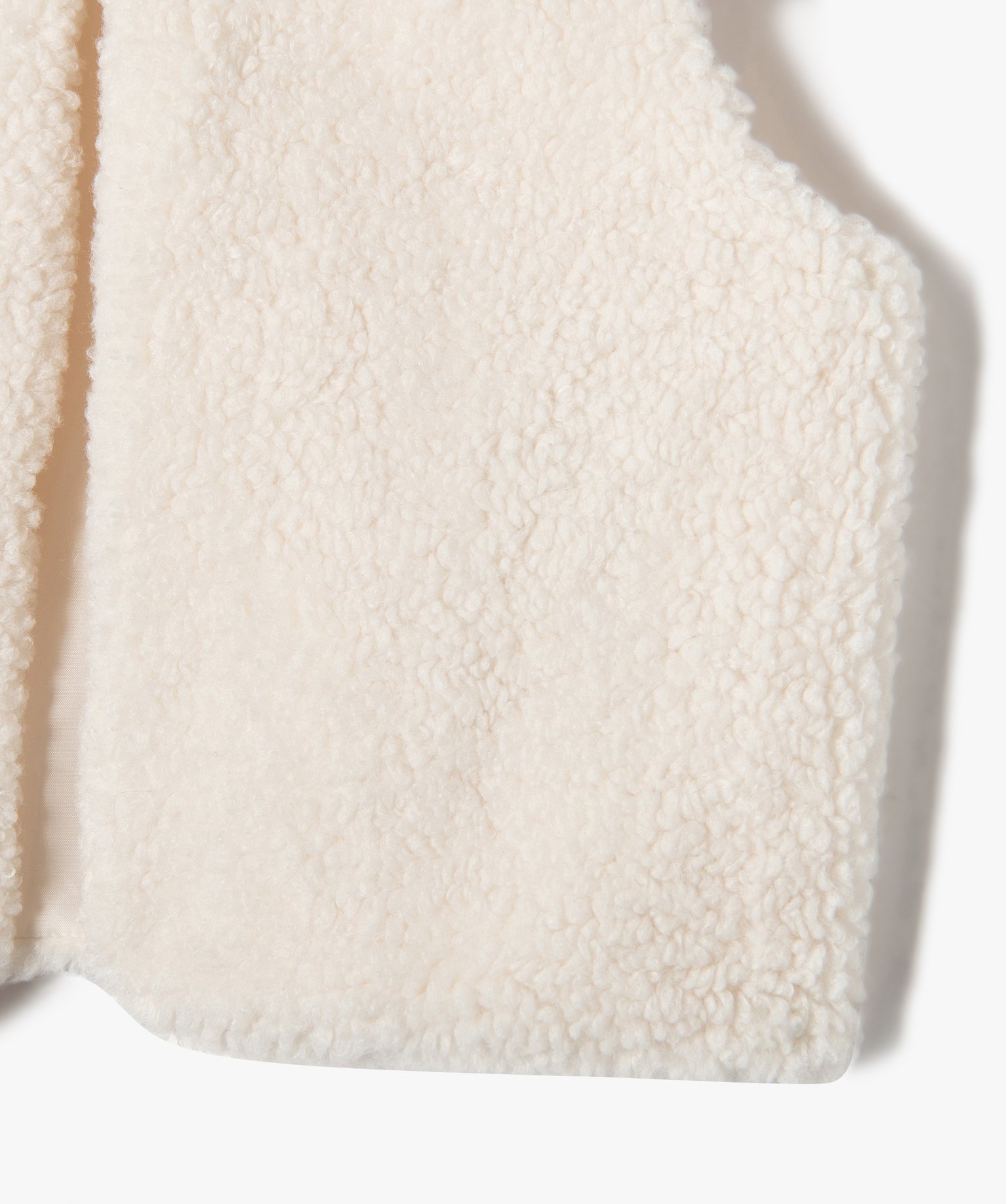 Gilet sans manches en maille peluche fille beige | GEMO