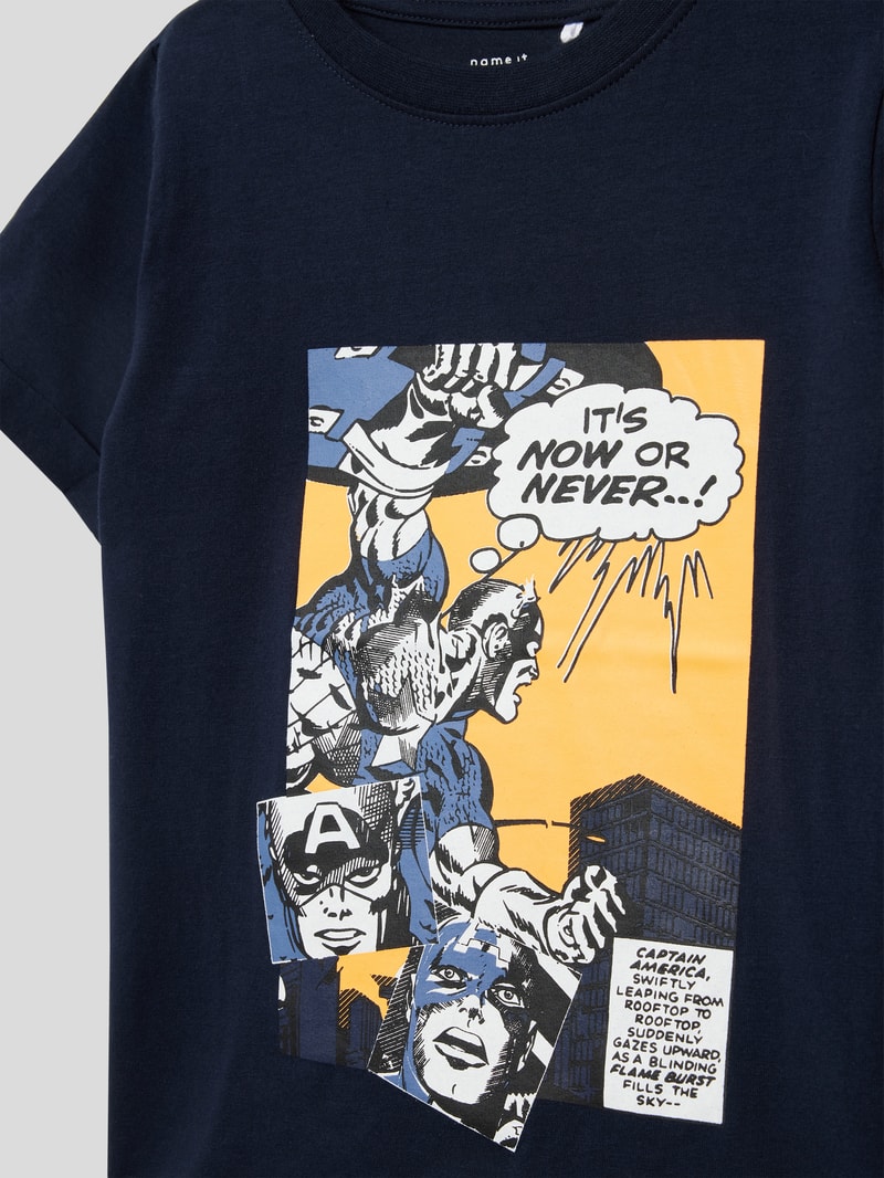 T-Shirt mit Marvel®-Print in marineblau