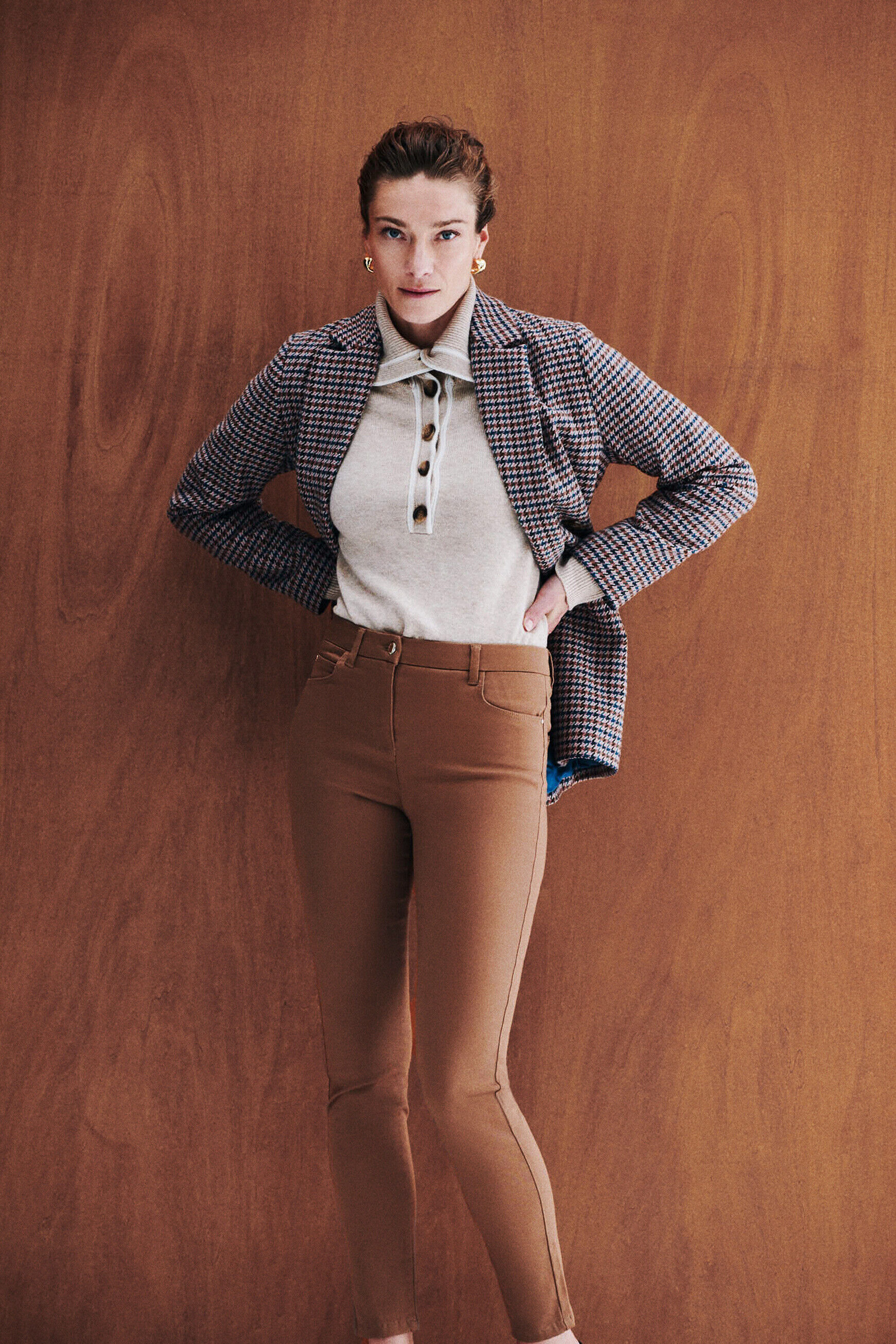 pantalon tony b camel femme