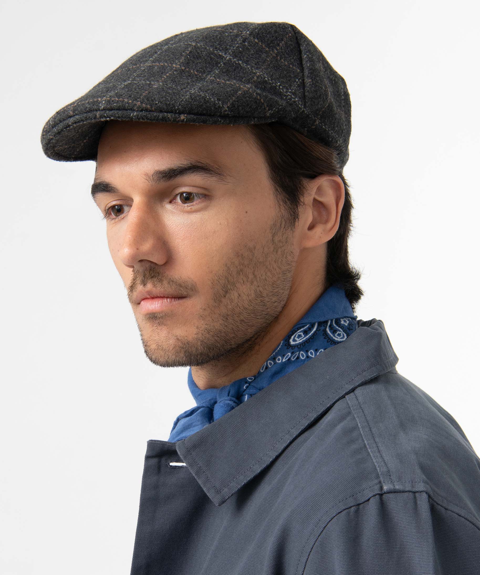 Casquette à carreaux style Gavroche homme carreaux | GEMO