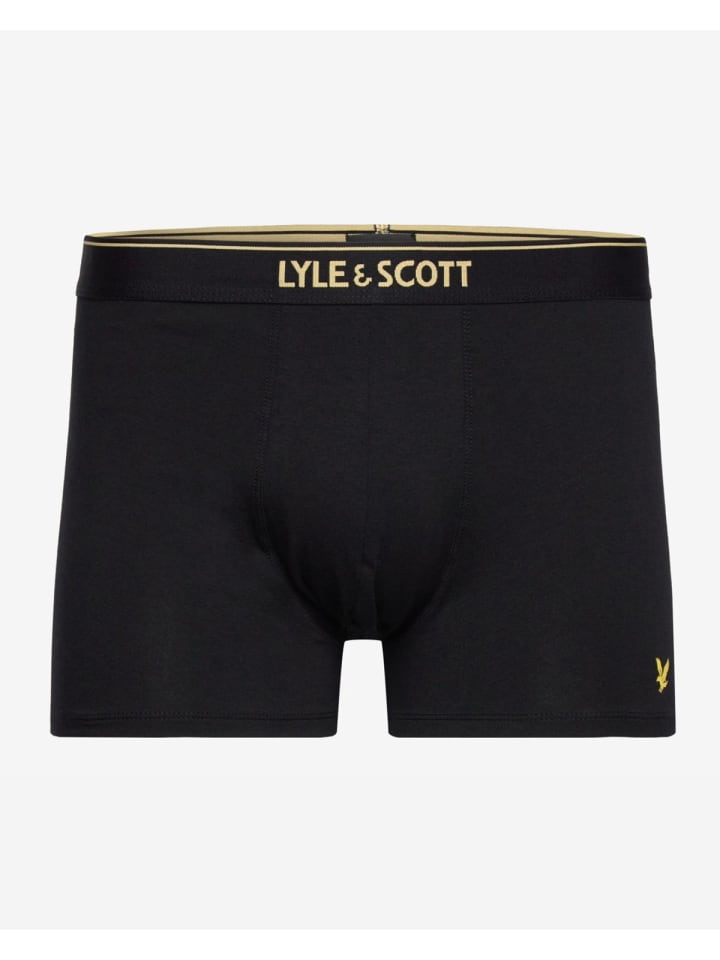 Lyle & Scott Trunks 5-Er Set in Tiefschwarz mit Textbund günstig kaufen S