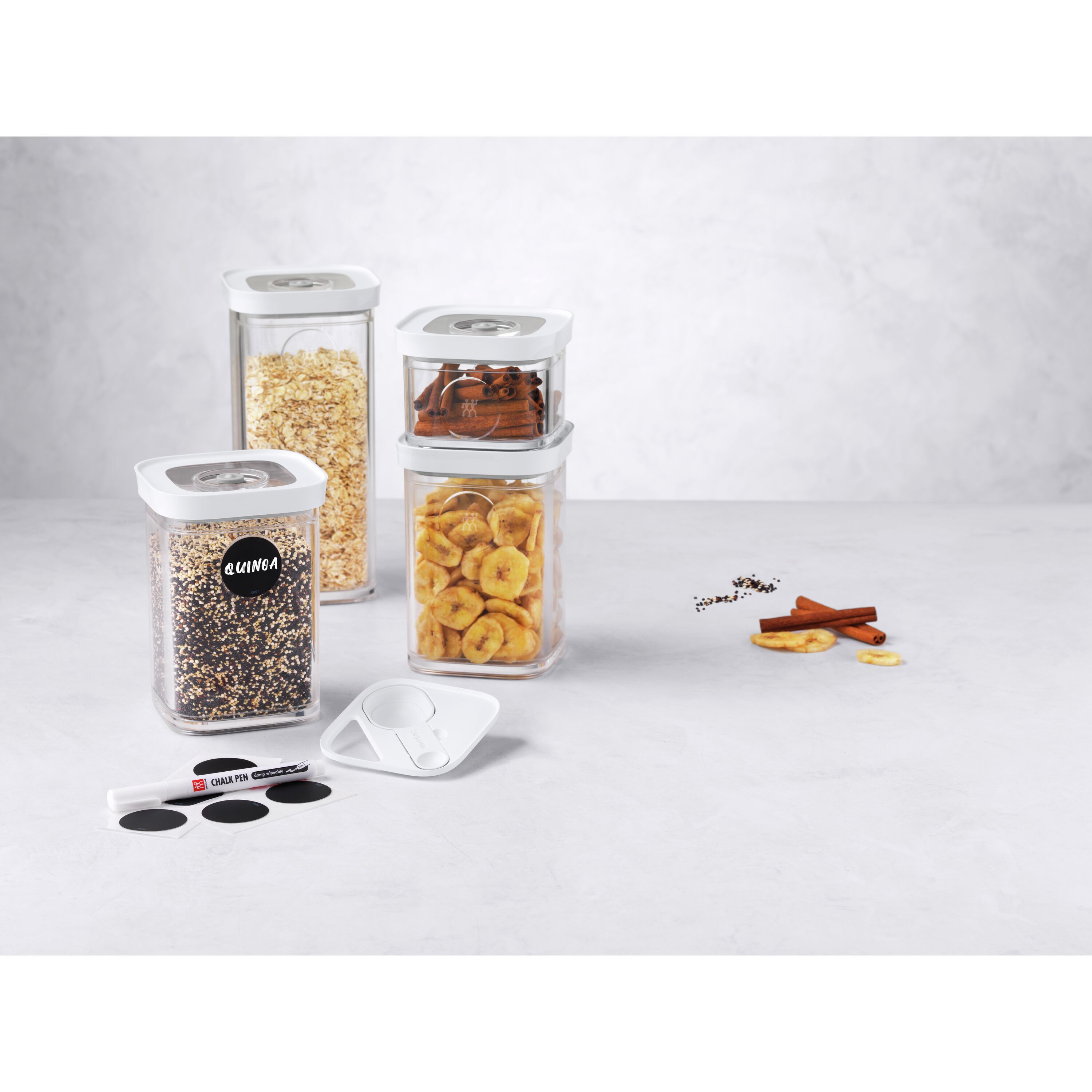 CUBE Set, S / 6-tlg, Transparent-Weiß