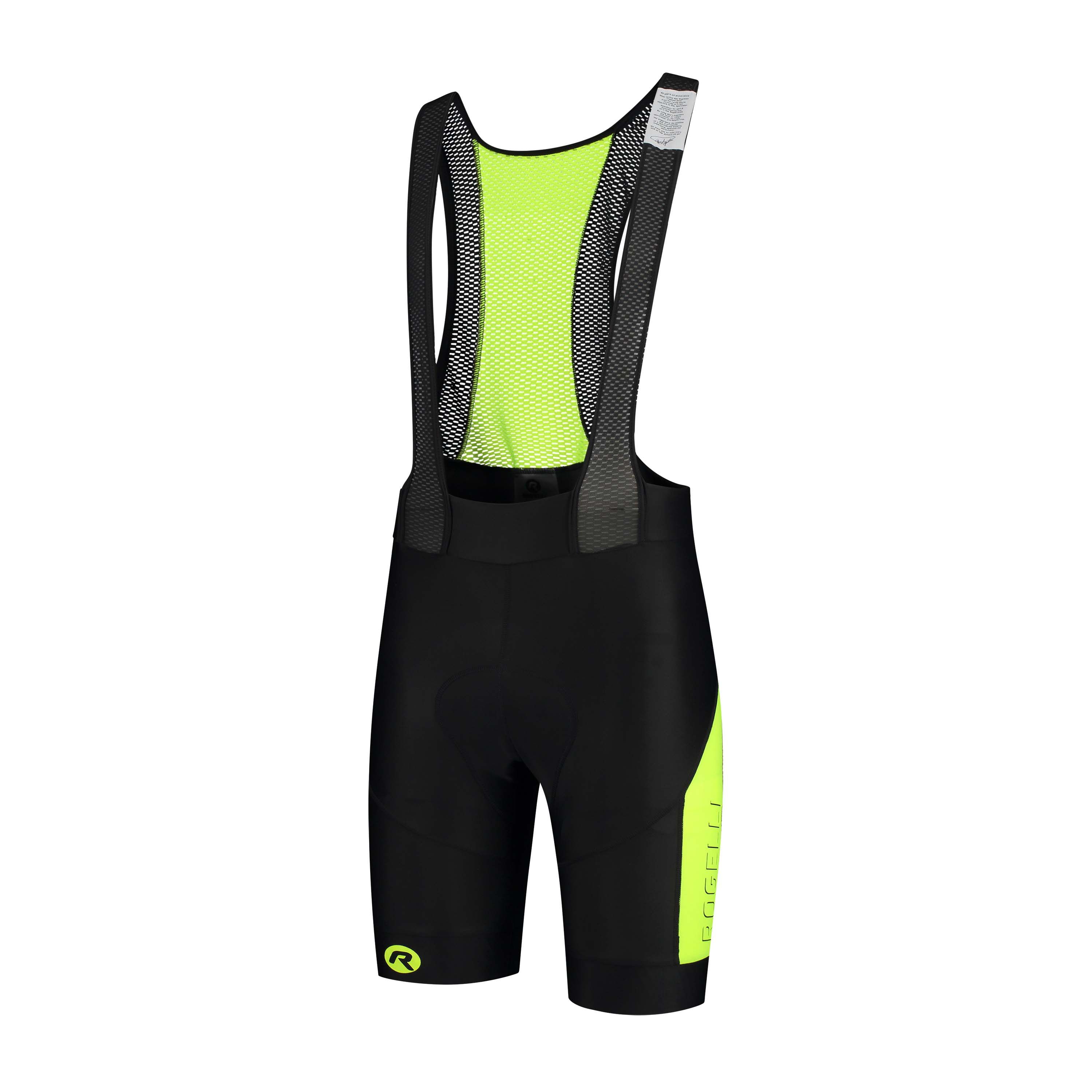 Rogelli Tyro Schwarz/Fluor Herren Radhose Kurz Mit Träger