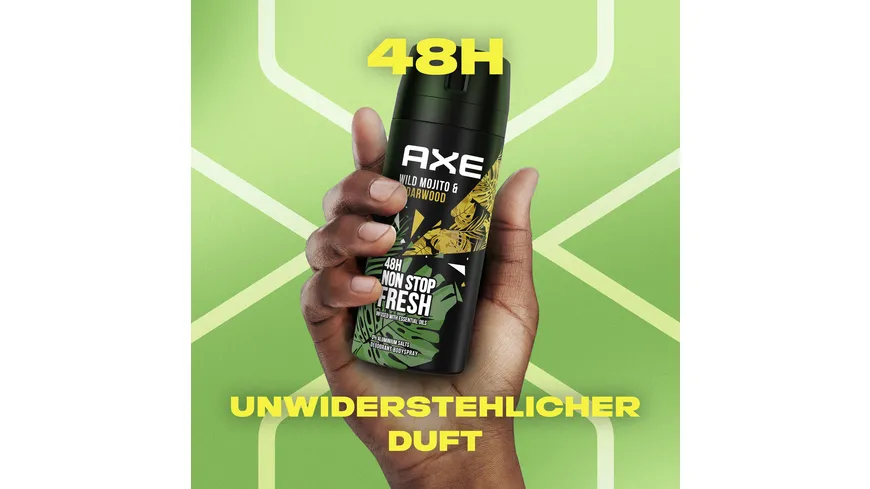 AXE Bodyspray Wild Green Mojito & Cedarwood ohne Aluminiumsalze 150ml 150 ml