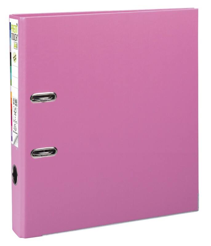 Exacompta Prem Touch Ordner DIN A4 50 mm Rosa 2 Ringe 53155E Pappkarton, PP (Polypropylen) Hochformat 10 Stück
