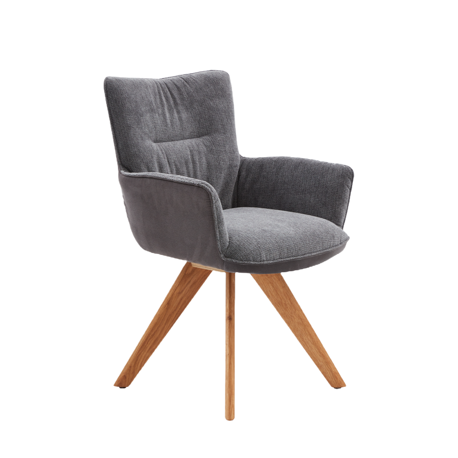 Interliving Drehbarer Vierfuß-Schalensessel IL 5111 Graphit