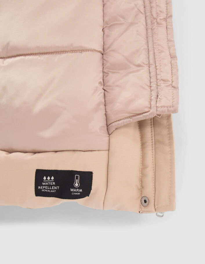 Parka beige avec parmenture amovible fille