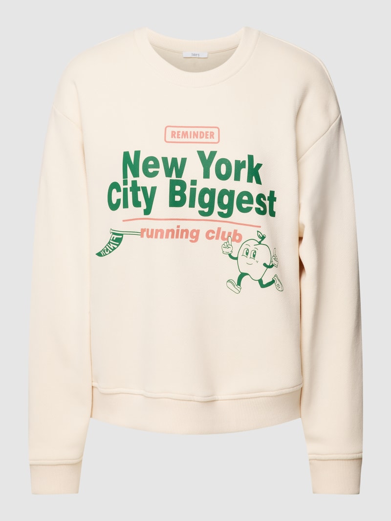 Sweatshirt mit Motiv-Print in offwhite