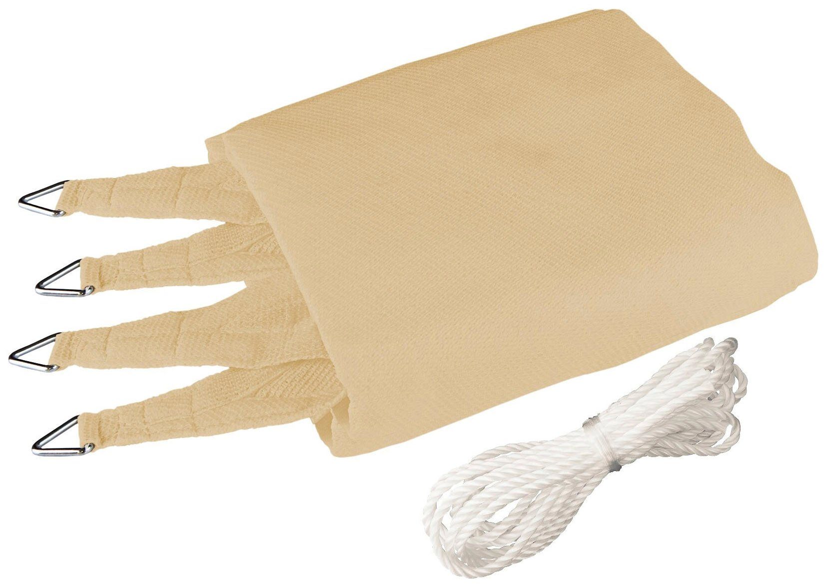 Windhager Sonnensegel Capri Dreieck, 5x5x5m, champagner