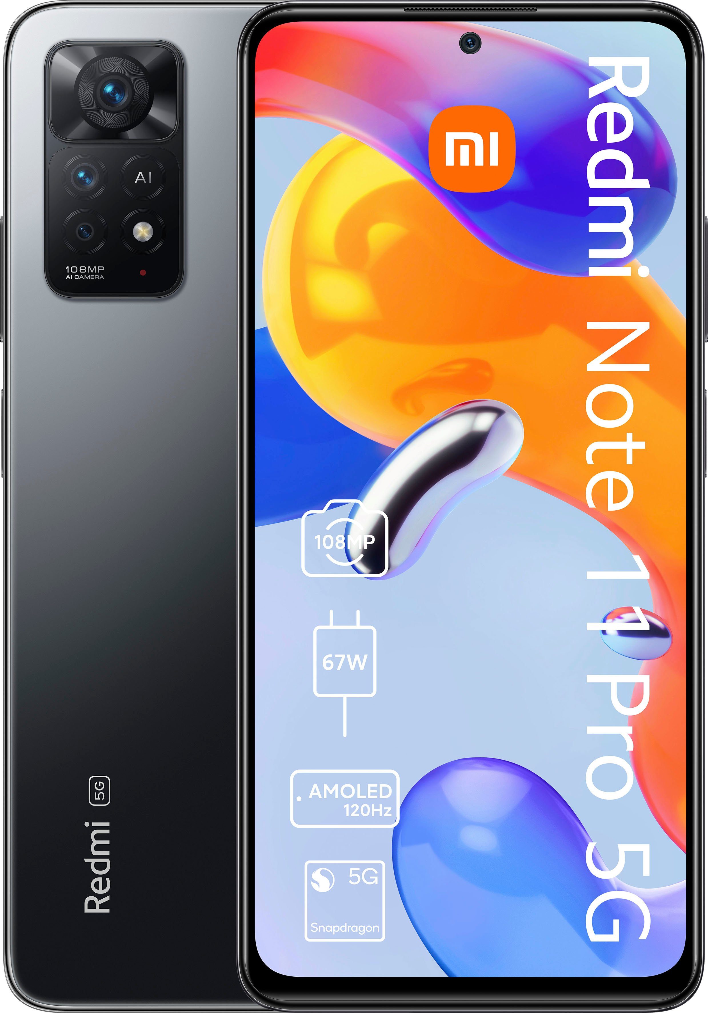 Xiaomi Redmi Note 11 Pro 5G Smartphone (16,94 cm/6,67 Zoll, 128 GB Speicherplatz, 108 MP Kamera)