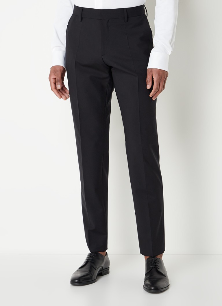 HUGO BOSS Slim fit divdaļīgs uzvalks no neapstrādātas vilnas