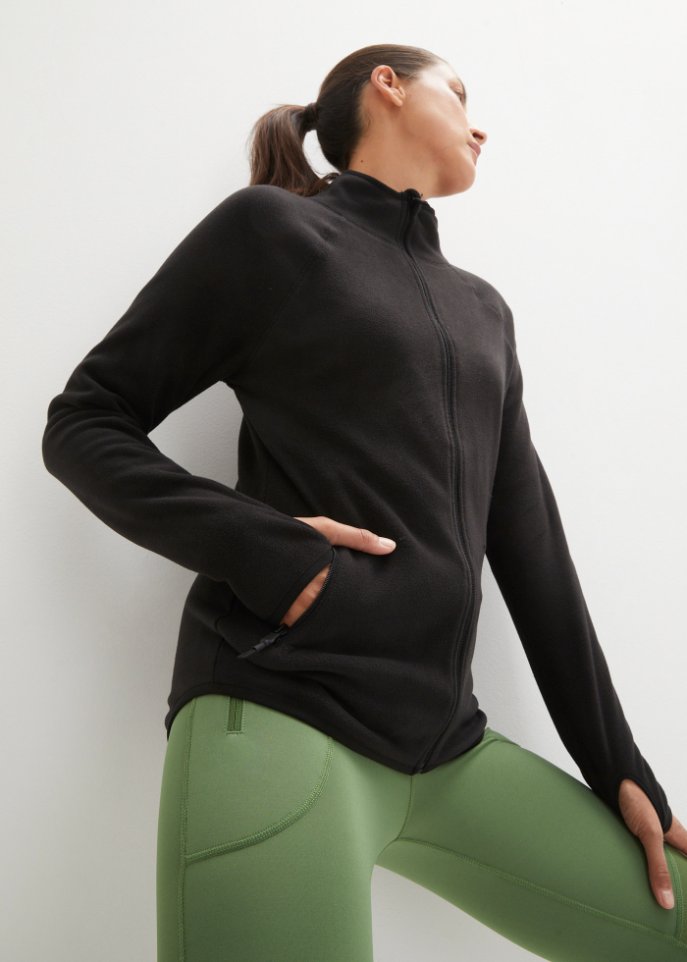 Fleecejacke mit Reißverschluss-Taschen