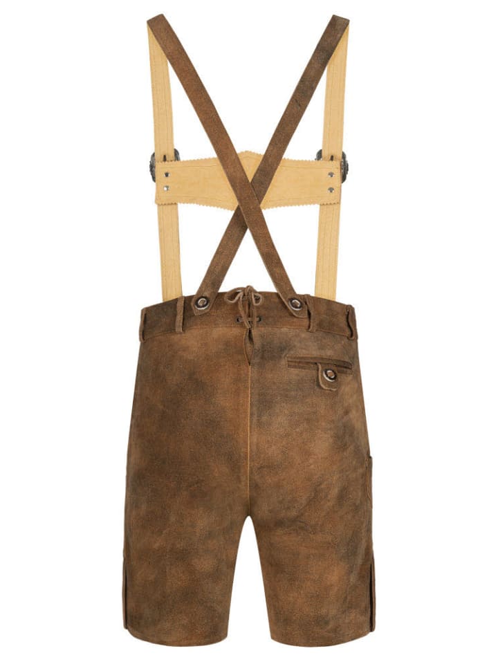 Nübler Lederhose kurz Bertl in Braun günstig kaufen