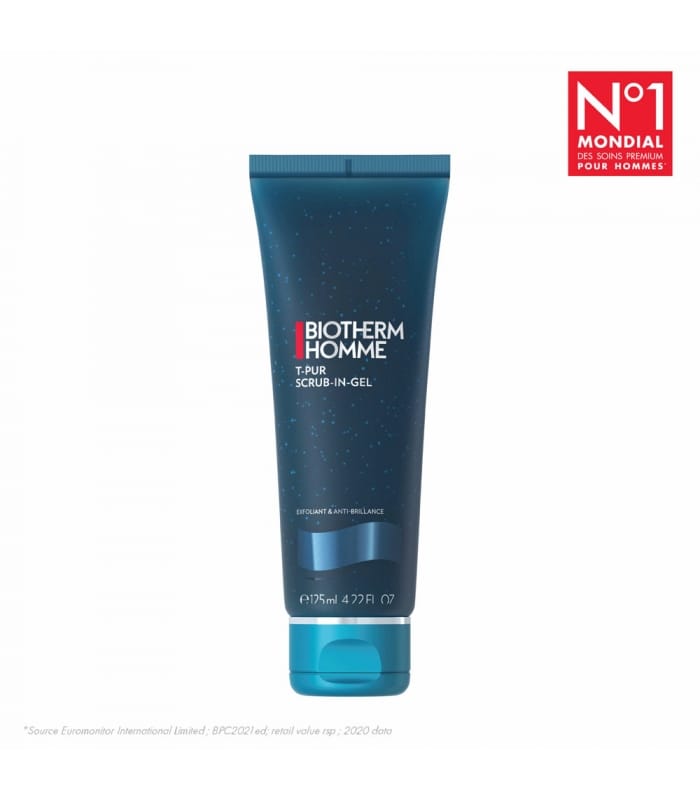 BIOTHERM-T-PUR GEL EXFOLIANT AUX SELS MARINS-Gel Exfoliant visage homme peau grasse
