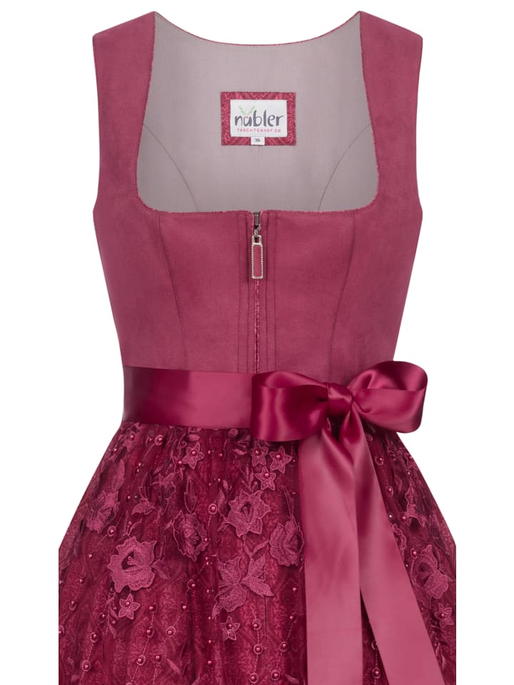 Nübler Midi Dirndl Gundi in Beere günstig kaufen