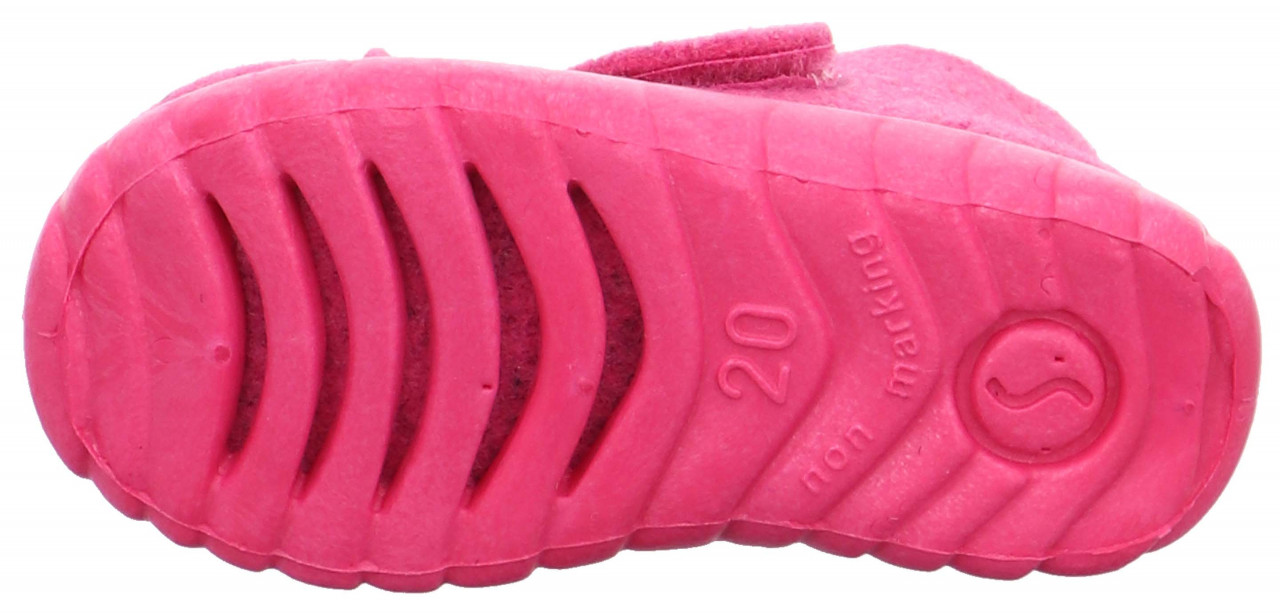 HAPPY - Pink Hausschuh mit Klettverschluss